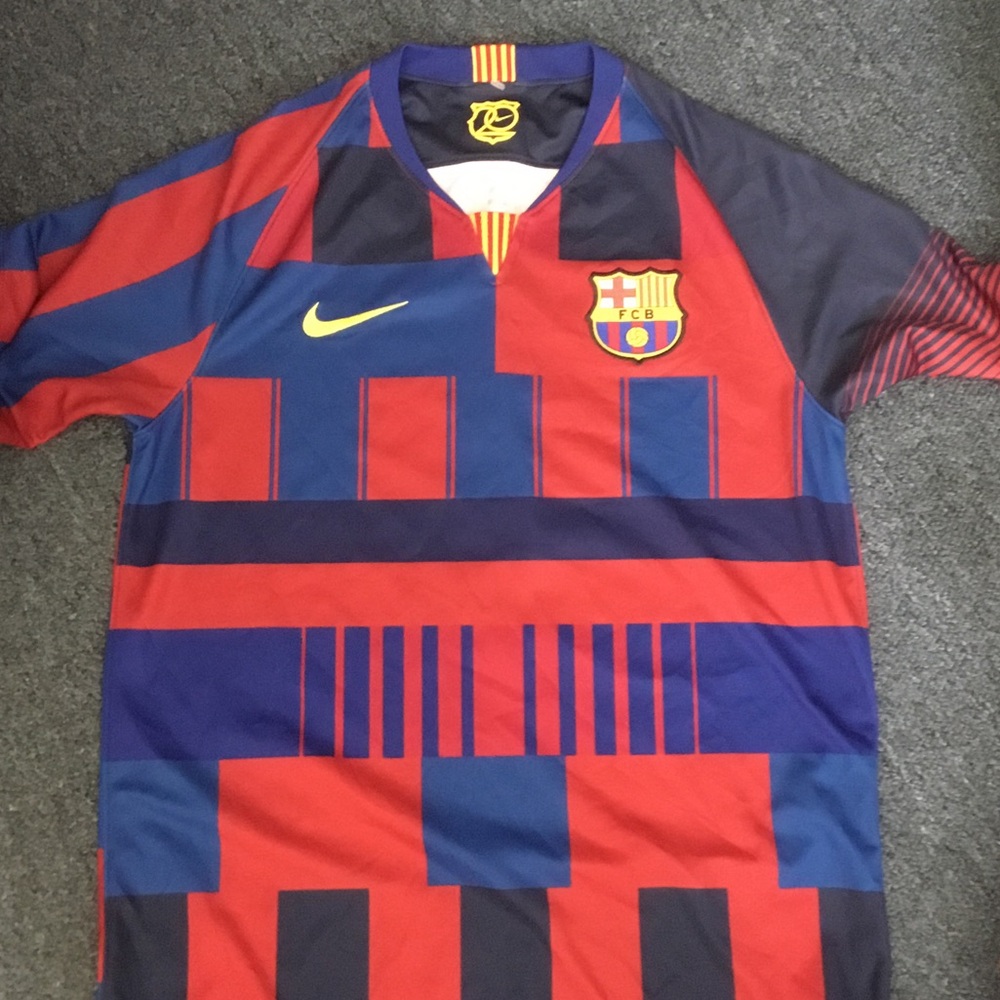 Nike Men's Red & Blue FC Barcelona Soccer Jersey